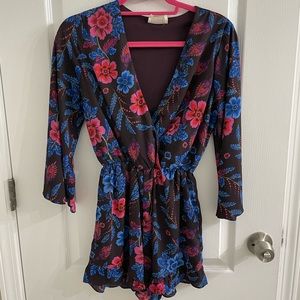 Floral Romper, like new